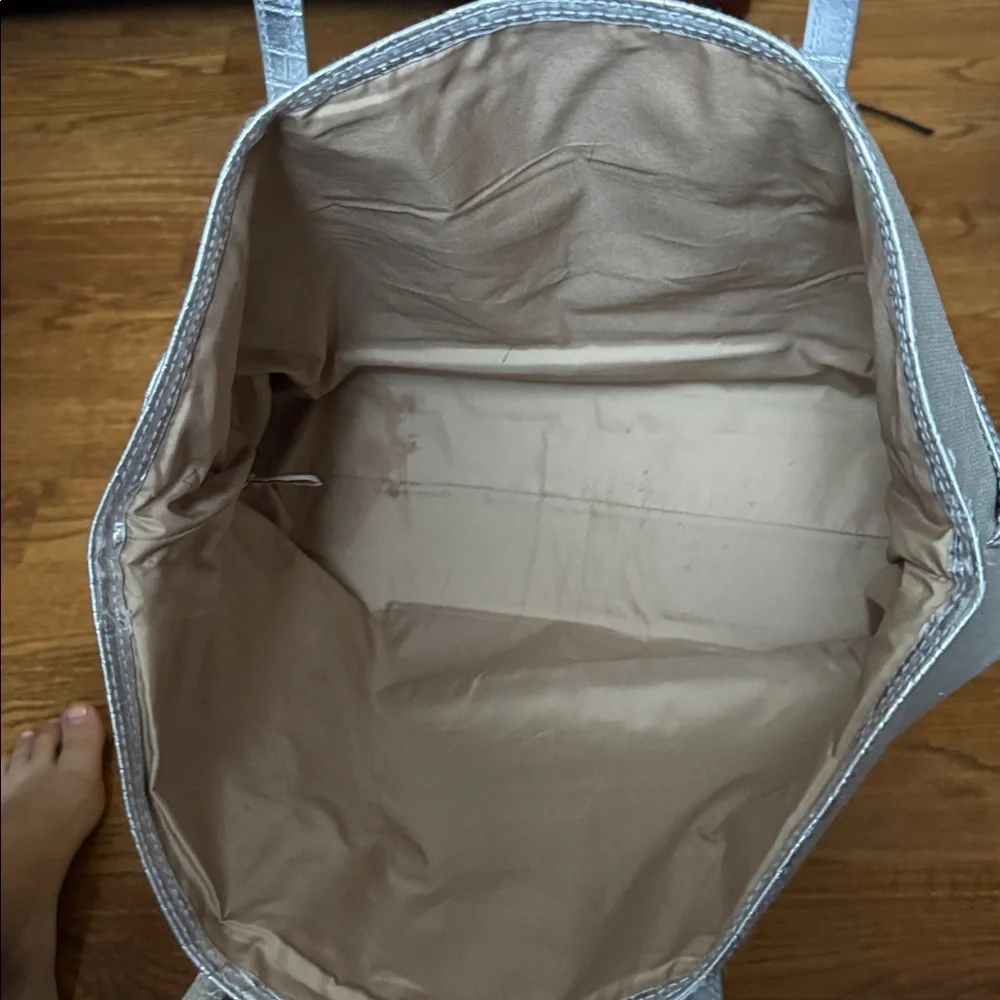 Michael Kors cotton and silver tote bag